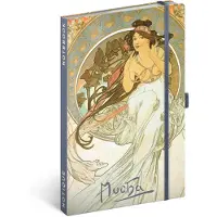 Presco Alphonse Mucha Notizbuch A5 Musik