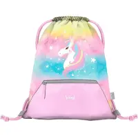 Baagl Regenbogen-Einhorn Turnbeutel mit Reißverschluss