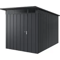 Hörmann , Metall-Gerätehaus "Juno" mit Pultdach, JPD7 - Modern, 214 x 310 cm (B x T), anthrazit, 1-flüglige Tür, Anschlag links