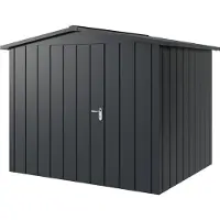 Hörmann , Metall-Gerätehaus "Juno" mit Satteldach, JSD9 - Modern, 262 x 214 cm (B x T), anthrazit, 1-flüglige Tür, Anschlag links