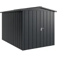 Hörmann , Metall-Gerätehaus "Juno" mit Satteldach, JSD7 - Modern, 214 x 310 cm (B x T), anthrazit, 2-flüglige Tür
