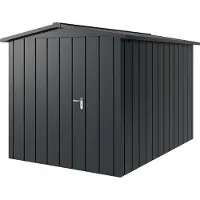 Hörmann , Metall-Gerätehaus "Juno" mit Satteldach, JSD7 - Modern, 214 x 310 cm (B x T), anthrazit, 1-flüglige Tür, Anschlag links