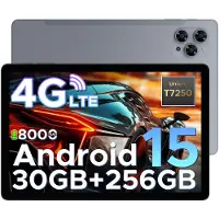 Doogee Tab G6, 27,9 cm (11"), 800 x 1280 Pixel, 256 GB, 6 GB, Android 15, Grau