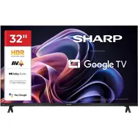 Sharp TV Smart 32" FHD QLED Google TV DVB-T2 Rahmenloses Design