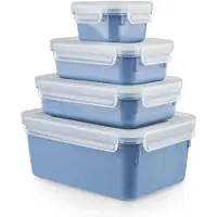 Tefal Masterseal Farb-Edition Vorratsdosen-Set, 4-teilig, Aqua-Blau