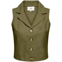 JDY Anzugweste "JDYMILAN LINEN S/L WAISTCOAT TLR" mit Leinen