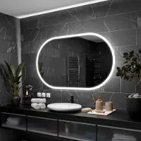 Alasta Badspiegel mit LED Beleuchtung - Hamburg - 160 cm, 70 cm