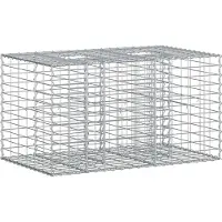 vidaXL Gabionen Hochbeet Silber