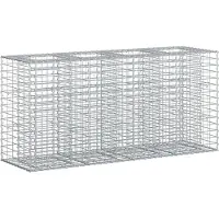 vidaXL Gabionen Hochbeet Silber