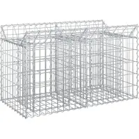 vidaXL Gabionen-Hochbeet Silber