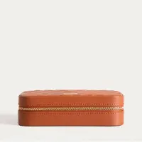 Homla Schmuckkästchen "Rinas" in Braun - (B)20,5 x (H)6 x (T)10,5 cm - onesize