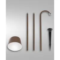 FABAS LUCE Armanda LED Spot - Set inkl. Erdspieß / Akku 3W dimmbar warmweiß Rostbraun 3742-72-361