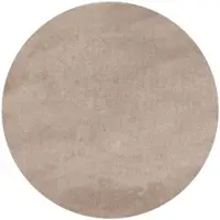 KADIMA DESIGN TEPPICH Kurzflor Waschbar LECH in Beige, einfarbig, Ø 200 cm