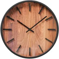 Boltze Wanduhr mit Holzmotiv, BUFORD, Ø 30 cm