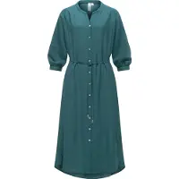Ragwear Blusenkleid "Blusenkleid Trea Dress", Damen, Gr. XL, N-Gr, grün (ocean grün), Obermaterial: 85% Viskose CV. 15% Polyamid PA., Kleider Blusenkleid