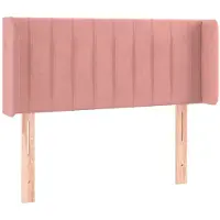 Syfax Kopfteil mit Ohren Rosa 83x16x78/88 cm Samt
