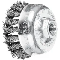 PFERD TOOLS Topfbürste gezopft TBG Ø 65 mm M14 Stahl-Draht-Ø 0,50mm Winkelschleifer (1)