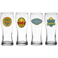 TABLE PASSION Spezialset 4 Bierkrüge 50 cl Transparent Rund Glas