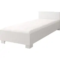 FABRYKA MEBLI IDŹCZAK Bett JONAS I 36, Kinderzimmer, Kinderbett ohne Matratze Einzelbett mit Lattenrost 90x200 cm Weiß/Weiß