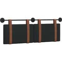 Syfax Hängevorderseite Uni Schwarz 130 x 55 x 5 cm Antikes PU