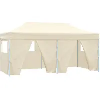 PUEAZU Partyzelt 291 x 580 x 315 cm Creme Oxford-Stoff - Pavillons & Partyzelte &29780