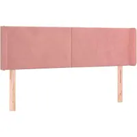 Syfax Kopfteil mit Ohren Rosa 147x16x78/88 cm Samt