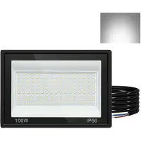 Peviasot LED Strahler Außen 100W, IP66 LED Fluter 120°, Kaltweiß 6000K, 1m Kabel ohne Stecker, 10er Set