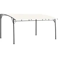 The Living Store Garten-Sonnenschutz 4x3x2,55 m Cremeweiß