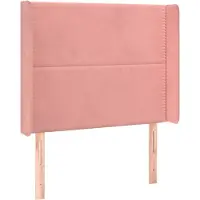 Syfax Kopfteil mit Ohren Rosa 93x16x118/128 cm Samt