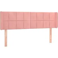 Syfax Kopfteil mit Ohren Rosa 147x16x78/88 cm Samt