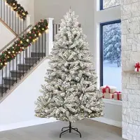 vidaXL Design Künstlicher Weihnachtsbaum Grün und Weiß 300 cm PVC und Metall 2025NEU1464540