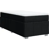 Syfax Boxspringbett mit Matratze Schwarz 90x200 cm Stoff