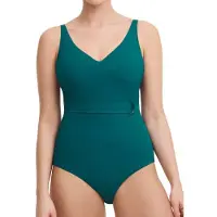 Chantelle Sw 1p Underw. Plunge Greenish Blue Größe: E75 | Badeanzüge Outlet | Damen | Blau