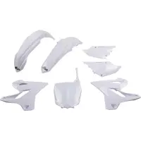 Ufo Verkleidungskit PLAST 7-teilig Verkleidungssatz Kunststoff für Yamaha YZ WR 125 / 250 ccm Bj. 2015 - 2021, Farbe:weiß OEM