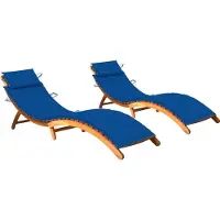 vidaXL CLORIS Sonnenliegen 2 Stk. mit Auflagen Massivholz Akazie 3077371