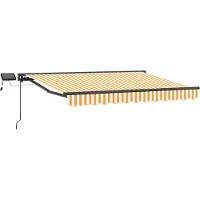 vidaXL Manueller Markisenrahmen mit LEDs 3,5 x 2 m