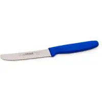 Giesser Allzweckmesser 11cm m. Wellenschliff m. blauem Kunststoffgriff 20 St./ Karton –