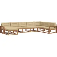 vidaXL Outdoor-Sofagarnitur 8 stk. Natur und Beige