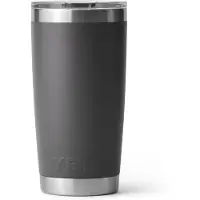 Yeti Rambler Tumbler Cup 20oz Mag Slider Lid, Charcoal Grey, Thermobecher mit Deckel, 591 ml