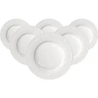 Villeroy & Boch Speiseteller "Speiseteller Manufacture Ice ø 27,1 cm 6er Set weiß", weiß, B:27,1cm H:2,1cm L:27,1cm T:27,1cm Ø:27,1cm, Speiseteller, Speiseteller, Spülmaschinenfest, Mikrowellensicher