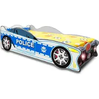 AEA Polizei Auto Bett Betten Kinderbett Jugendbett Polizeiauto & Matratze Kind Neu