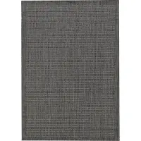 KADIMA DESIGN Balkonteppich Uni UV-Beständig Waschbar Strapazierfähig | Schwarz 60x100 cm Küche Balkon Fußbodenheizung geeignet | DAFNE –