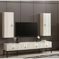 AEA Wohnzimmer Set 2tlg Neu Modern Designer TV-Ständer und 2x Wandschrank