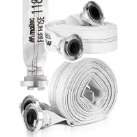 Maltec Bauschaluch 2" Feuerwehrschlauch für Wasser Sickergrube 20 Meter Garten bis 8 bar flachgewalzt