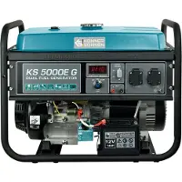 Könner&Sohnen 4500 W Gas- u. Benzin-Generator Stromaggregat Stromerzeuger KS 5000E G 2x16A