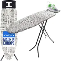 Kadax Bügelbrett 110x30cm klappbar mit Bügeleisenhalter klein massiv