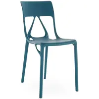 Kartell A.I. Lite Stuhl, petrol, Höhe 80 cm - , A.I. Lite, Blau, für Terrasse, Kunststoff, Modern