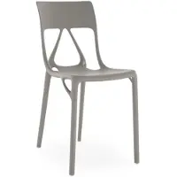 Kartell A.I. Lite Stuhl, grau, Höhe 80 cm - , A.I. Lite, Grau, für Terrasse, Kunststoff, Modern