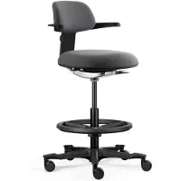 Hjh OFFICE Arbeitsstuhl TOP WORK 40 Drehstuhl mit Armlehnen Stoff