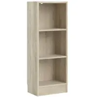 Wellhome - Bücherregal mit 2 Regalböden in der Farbe Eiche 41 x 27 x 108 cm - Turia